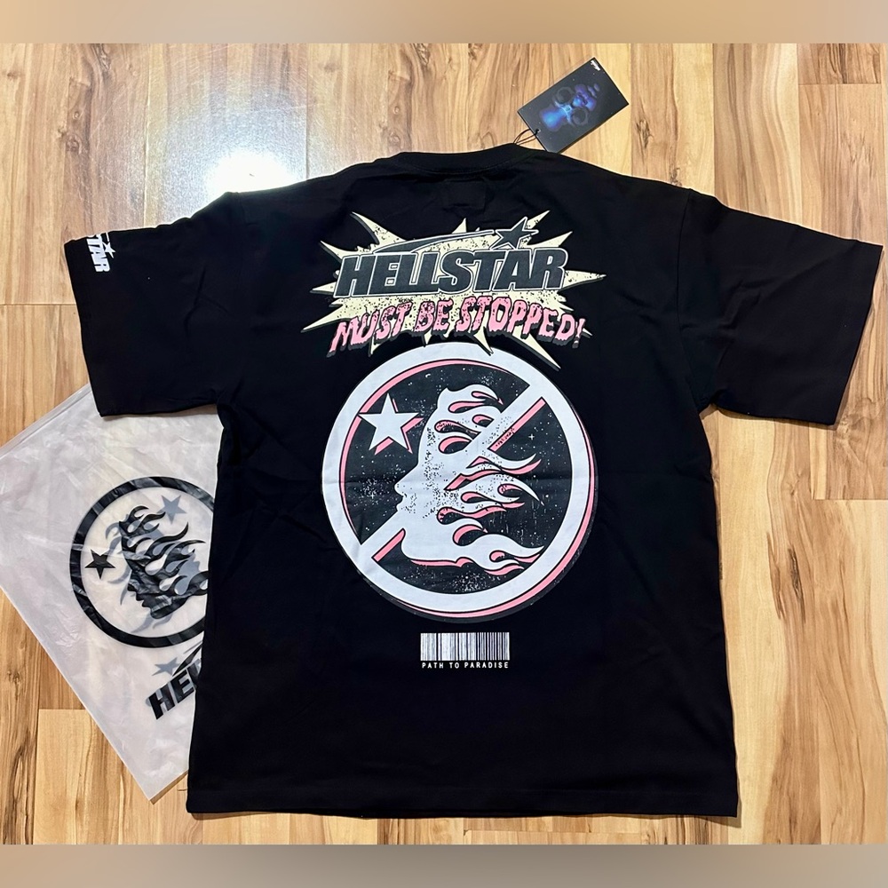 Hellstar Breaking News T-Shirt Color Black Size XL Ships Fast NWT